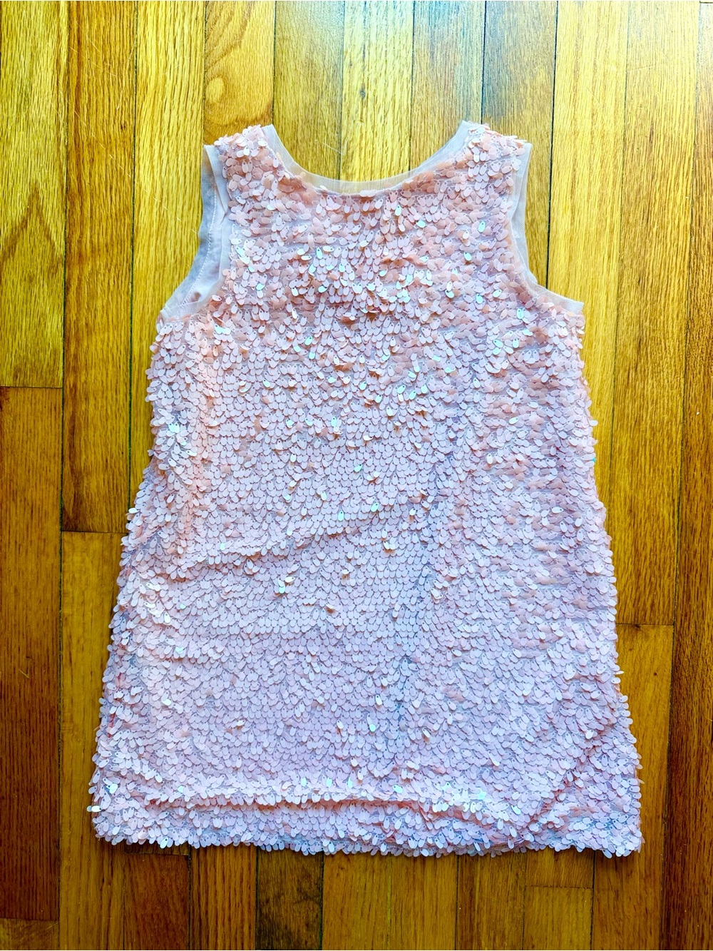 Gap Kids Blush Pink Sequin Tank Dress Party Holiday Special Occasion - Size S
